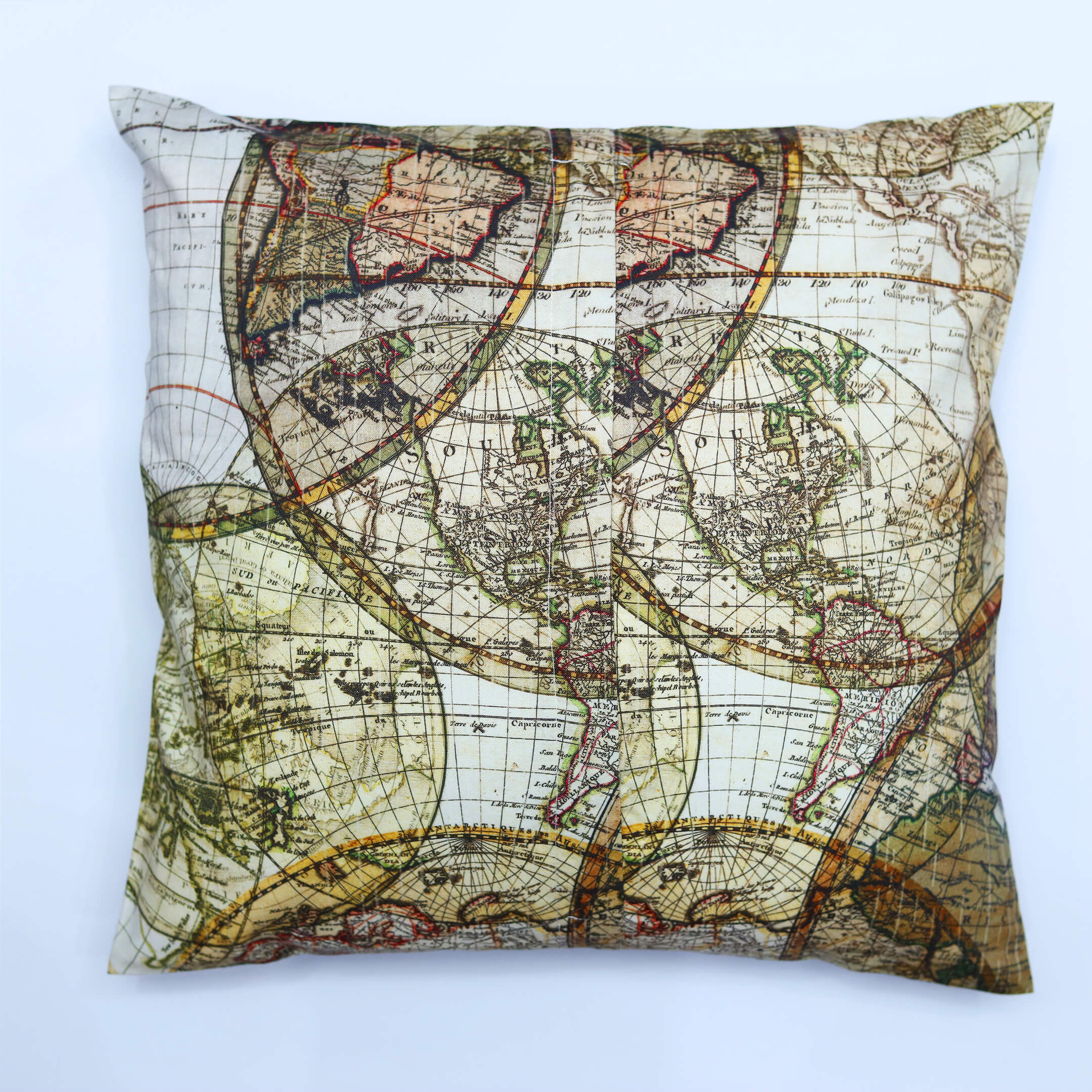 World Globe Zip Cushion Cover