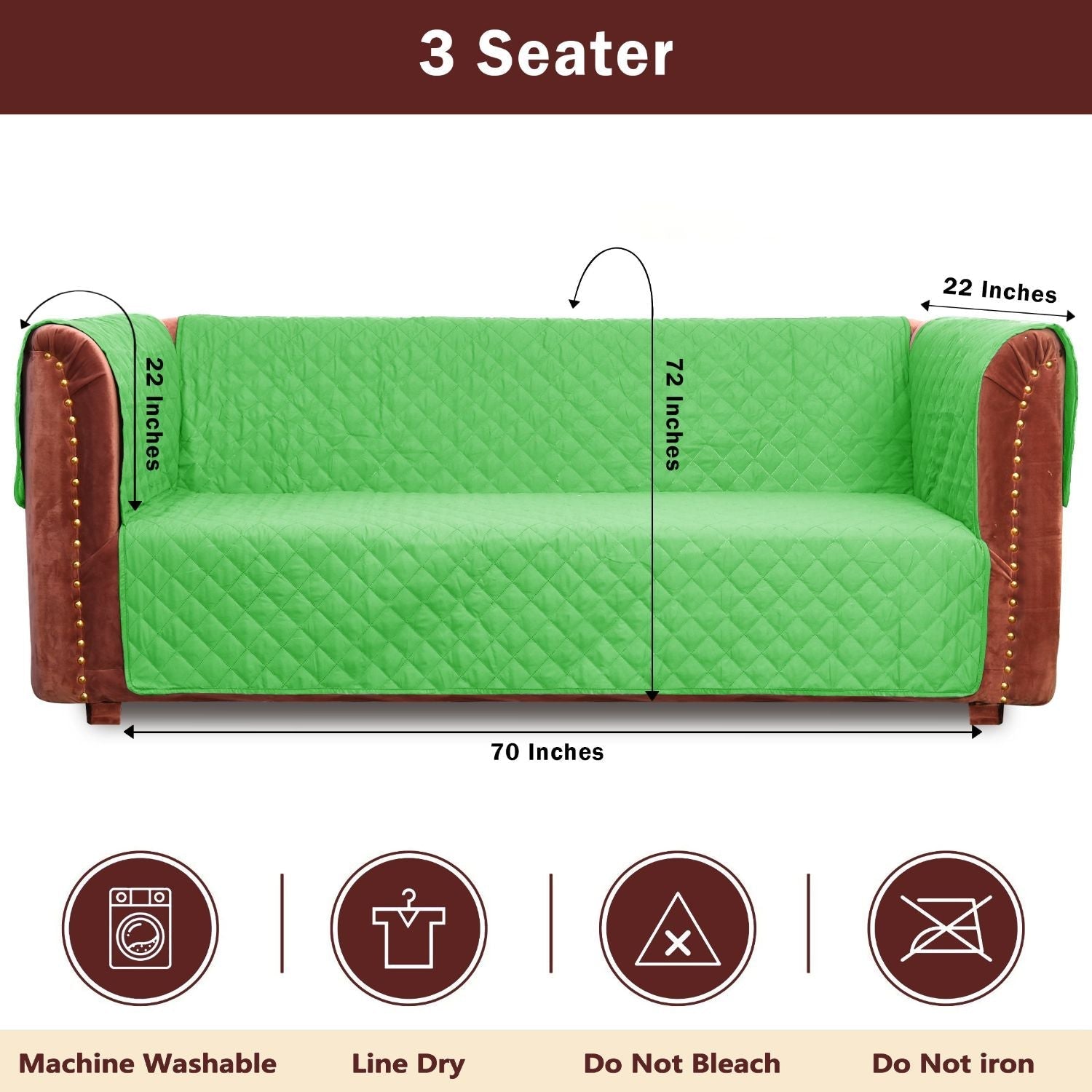 waterproof ultrasonic quilted sofa cover parrot green