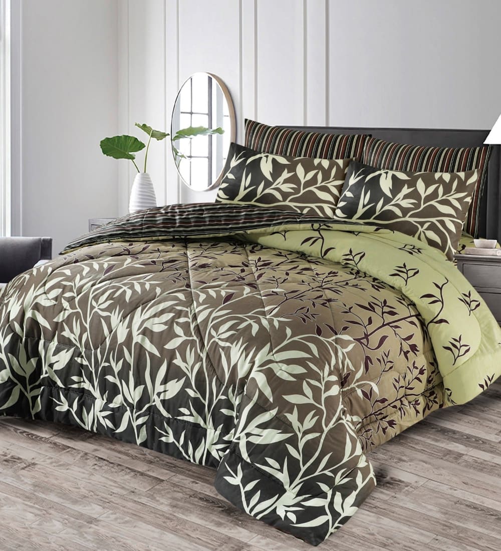 Black Tehni 7pcs Comforter Set A - 150 - The Thready