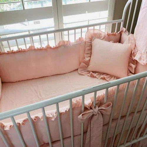 Bloom Plain Pink Baby Cot Set
